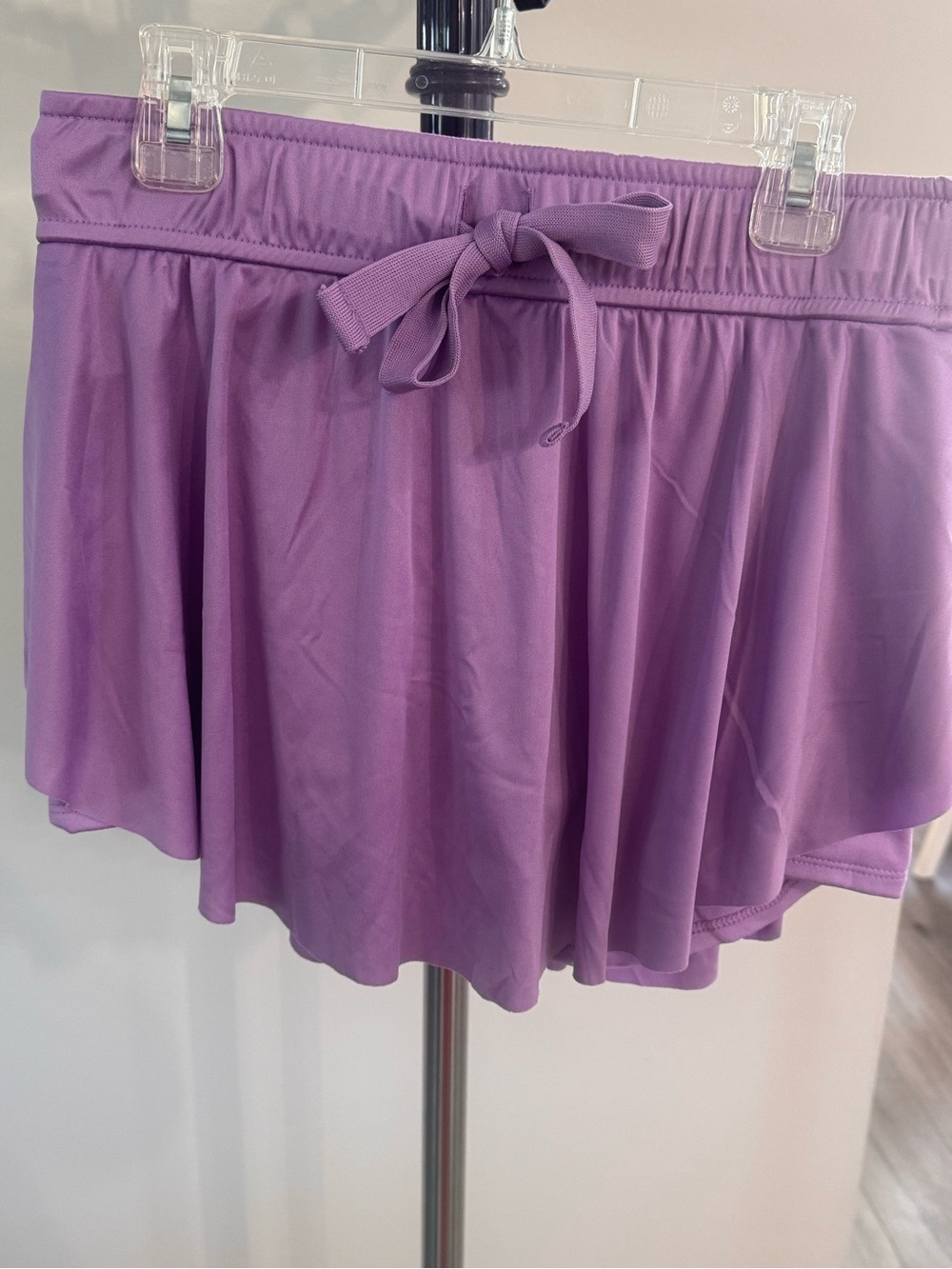 Zenana Outfitters Lavender Drawstring Skater Skort